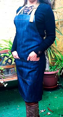 Pecheras de cuero y mezclilla